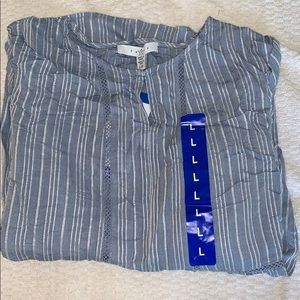 Fever Striped Blouse NWT